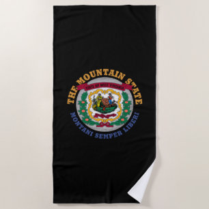 WESTVIRGINIEN BERGSTAAT FLAG STRANDTUCH