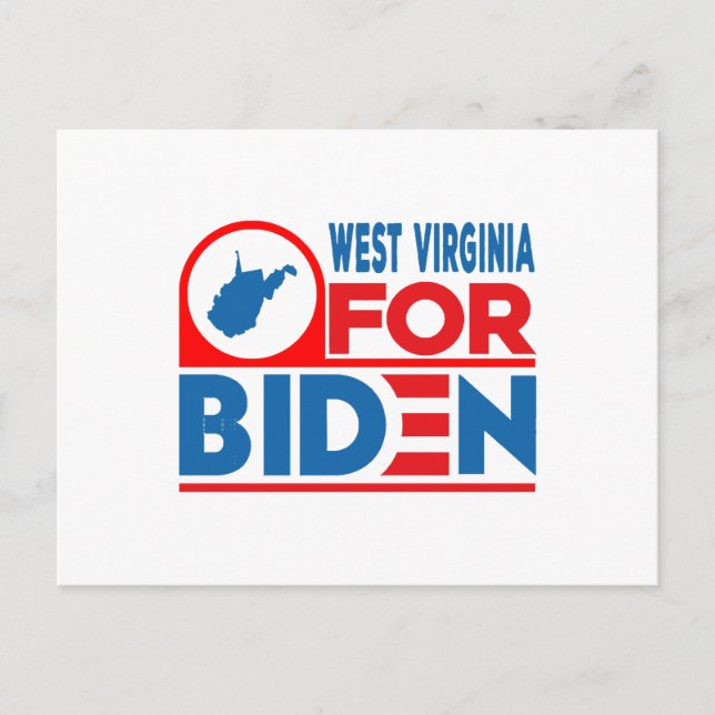 WESTVIRGINIEN für Biden Postkarte (Vorderseite)