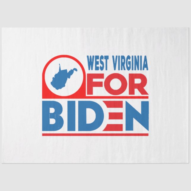 WESTVIRGINIEN für Biden Seidenpapier (Vorderseite)