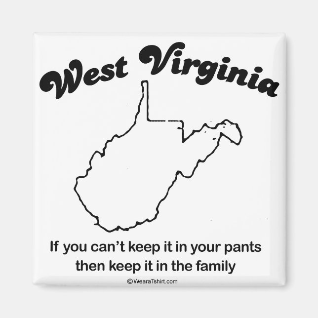 WESTVIRGINIEN - T-shir "WEST VIRGINIA STAAT MOTTO" Magnet (Vorne)