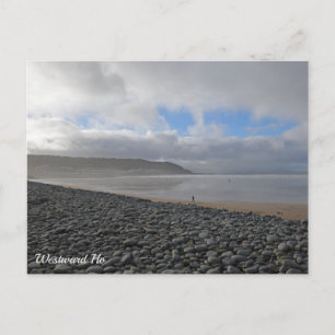 Westward Ho North Devon Beach Postcard Postkarte