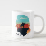 Westwelt | Dr. Ford Silhouette des Menschen in Sch Jumbo-Tasse<br><div class="desc">Karo aus dieser Silhouette von Dr. Fords Kopf,  mit dem Mann in Schwarz auf Pferden auf den Wüstenklippen von Westworld.</div>