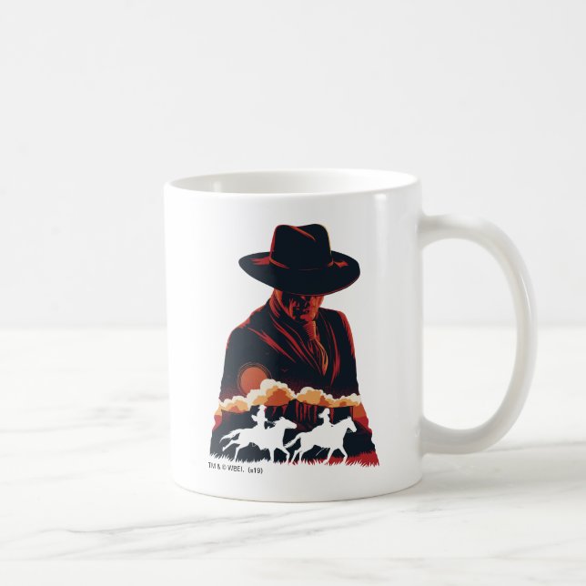 Westwelt | Mann in der Silhouette der Schwarzen Wü Kaffeetasse (Rechts)