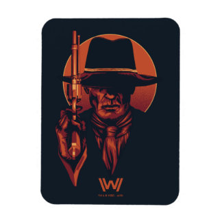 Westwelt | Schwarzer Mann mit Revolver Magnet