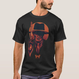 Westwelt Schwarzer Mann mit Revolver T-Shirt
