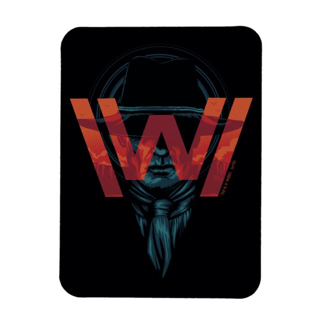 Westwelt | The Man in Black Logo Graphic Magnet (Vertikal)