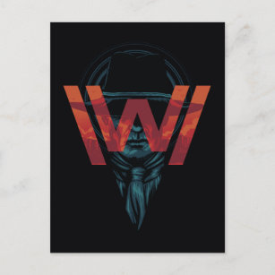 Westwelt   The Man in Black Logo Graphic Postkarte