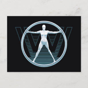 Westwelt   Vitruvian Android-Logo Postkarte