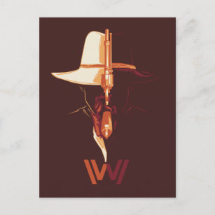 Westwelt   White Hat Black Hat Split Graphic Postkarte