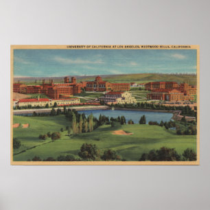 Westwood Hills, CA - View of U.C.L.A. Campus Poster
