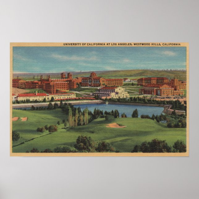Westwood Hills, CA - View of U.C.L.A. Campus Poster (Vorne)