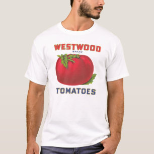 Westwood-Tomaten - Etikett für Vintage Fruchtkäse T-Shirt