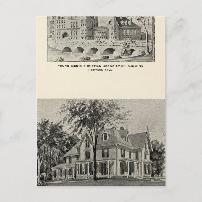 Westwood, YMCA, Hartford Postkarte (Vorderseite)