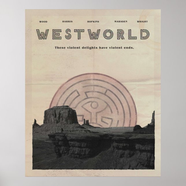 Westworld Vintag Poster (Vorne)