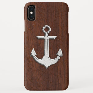 Wet Nautical Mahogany Anchor Steel Case-Mate iPhone Hülle