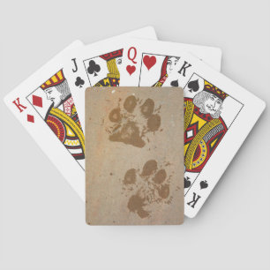 Wet Paw Prints Spielkarten