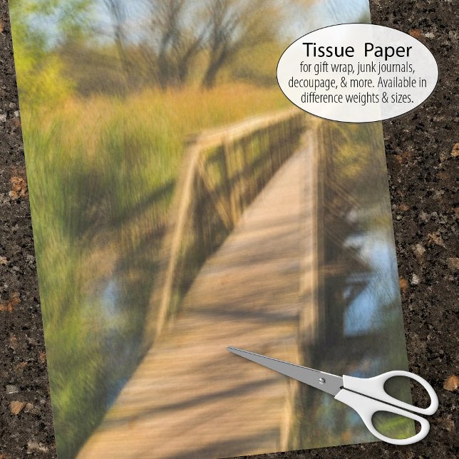 Wetlands-Boardwalk-Szene Frühfall Seidenpapier (Tissue paper for gift wrap and decoupage)