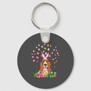 Wett Hund Hund mit Hasenohren Ostern Ei Baum E Schlüsselanhänger