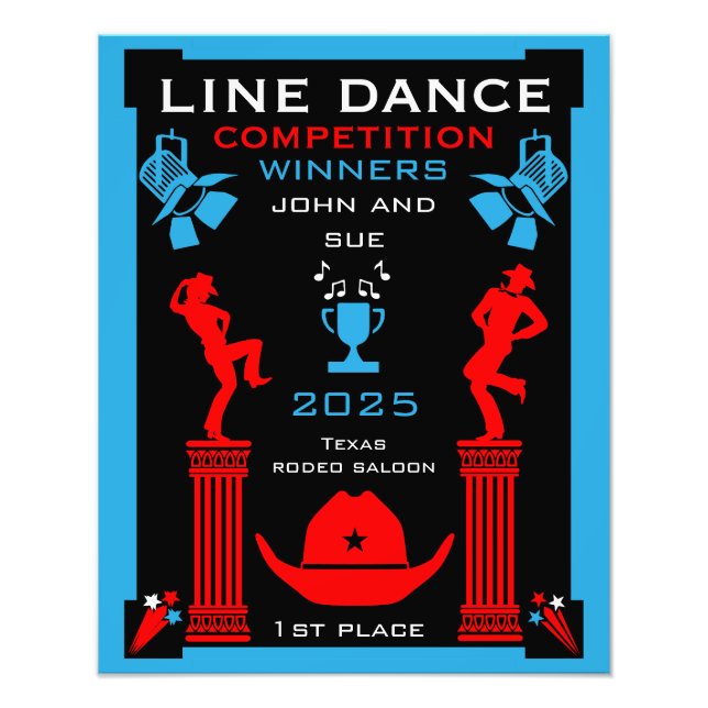 Wettbewerb "American Line Tancing" Fotodruck (Vorne)