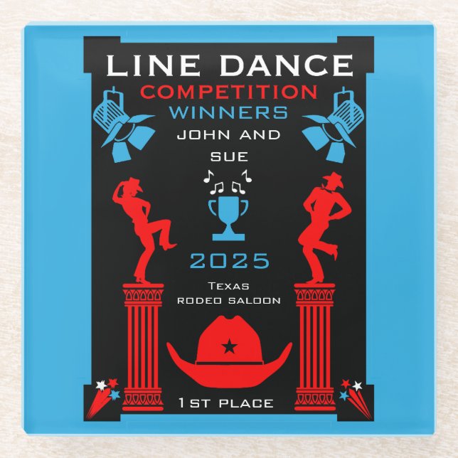 Wettbewerb "American Line Tancing" Glasuntersetzer (Vorderseite)