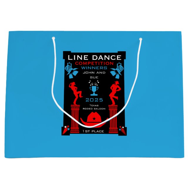 Wettbewerb "American Line Tancing" Große Geschenktüte (Vorderseite)