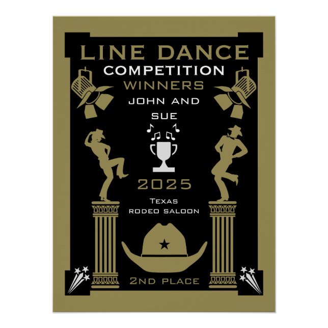 Wettbewerb "American Line Tancing" Poster (Vorderseite)