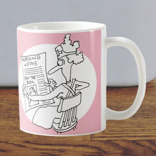 Wettbewerb "Funny Hospital Nurse Reading Newspaper Tasse