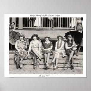 Wettbewerb für Vintage Badebekleidung 25.6.1921 Poster