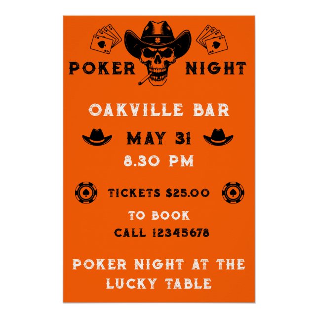 Wettbewerb Poker Night Poster (Vorderseite)