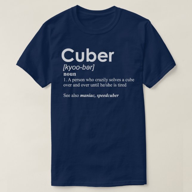 Wettbewerb Puzzle Cuber Definition Speed Cubing V T-Shirt (Design vorne)