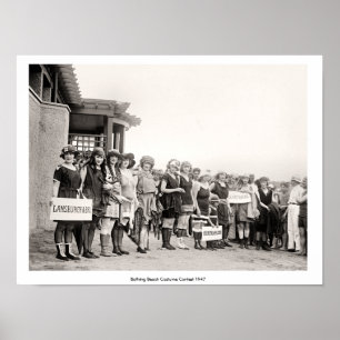 Wettbewerb "Vintag Bathing Beauty Beach" 1947 Poster