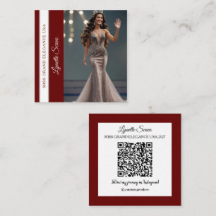 Wettbewerber-Aufrufkarte QR-Code-Schärpe Visitenka Quadratische Visitenkarte