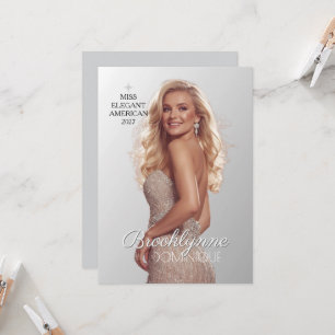 Wettbewerbs-Autogrammkarte - Modern Miss Pageants  Einladung