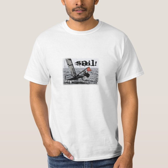 Wettbewerbs-Segeln-Katamaran-Bild T-Shirt (Vorderseite)