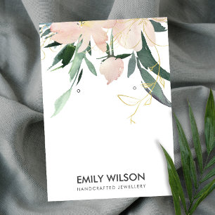 WETTBEWERBSPIELUNG FÜR BLUSH GOLD FLORAL WATERCOL VISITENKARTE