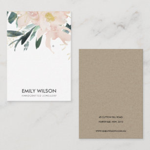 WETTBEWERBSPIELUNG FÜR BLUSH GOLD FLORAL WATERCOL VISITENKARTE