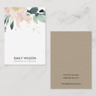 WETTBEWERBSPIELUNG FÜR BLUSH GOLD FLORAL WATERCOLO VISITENKARTE
