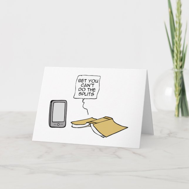 Wette, dass du die Splitter nicht machen kannst Dankeskarte (Vorderseite)