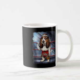 Wette Hound Hund als Muay Thai Kick Boxmeister für Kaffeetasse