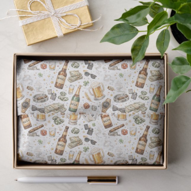 Wetten & Prost – Wasserfarben-Junggesellenabschied Seidenpapier (Geschenk)