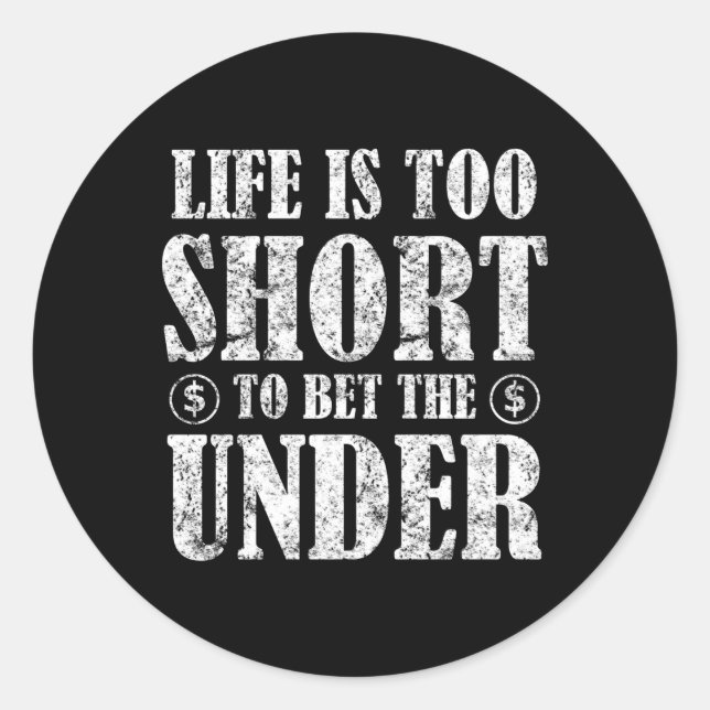 Wetten Sie auf das Online-Sportwetten Runder Aufkleber (Vorderseite)