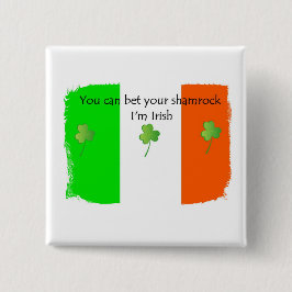 Wetten Sie Ihr Kleeblatt, das ich IRISCHER Knopf Button