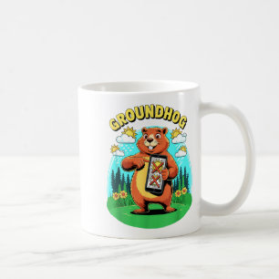 Wetter-App für Murmeltier Lustige Vorhersage Wette Kaffeetasse