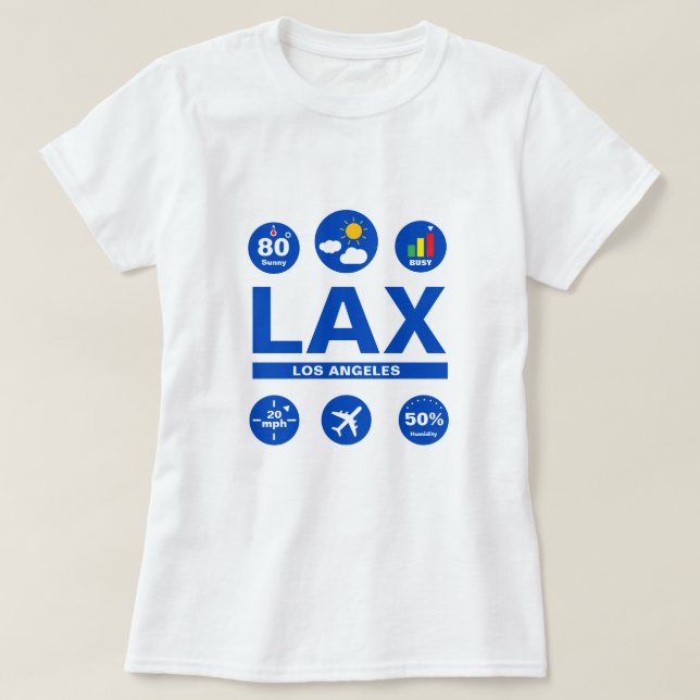 Wetter Check Flughafen Code T-Shirt (Design vorne)