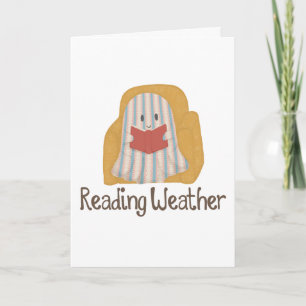 Wetter-Grußkarte zum Lesen Bücherliebhaber Karte