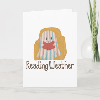 Wetter-Grußkarte zum Lesen | Bücherliebhaber Karte