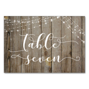 Wetter Holz- und Lichtgestelle Tabelle Sieben Kart Tischnummer