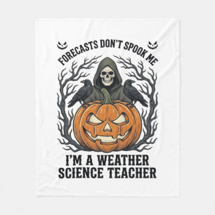 Wetter Lehrer Halloween Gruseliger Sensenmann Kürb Fleecedecke