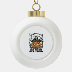 Wetter Lehrer Halloween Gruseliger Sensenmann Kürb Keramik Kugel-Ornament