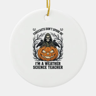 Wetter Lehrer Halloween Gruseliger Sensenmann Kürb Keramik Ornament